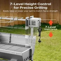 Grătar-cu-rotisor-electric-60-kg-7-niveluri-de-înălțime-oțel-inoxidabil