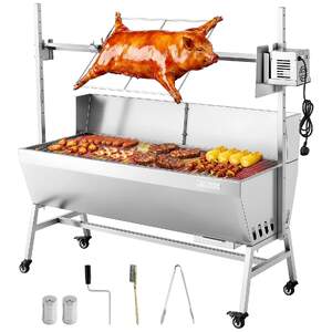 Grătar-cu-rotisor-electric-60-kg-4-niveluri-de-înălțime-oțel-inoxidabil