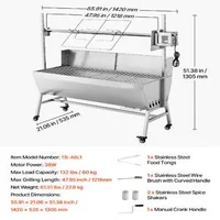 Grătar-cu-rotisor-electric-60-kg-4-niveluri-de-înălțime-oțel-inoxidabil