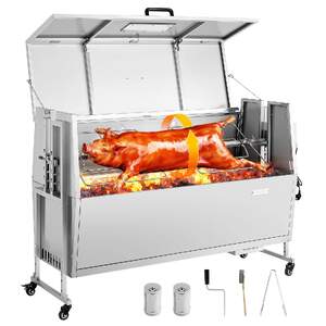 Grătar-cu-rotisor-electric-60-kg-4-niveluri-de-înălțime-oțel-inoxidabil