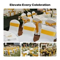 Panglici-elastice-decorative-pentru-scaune-50-de-bucăți-aurii-cu-cataramă