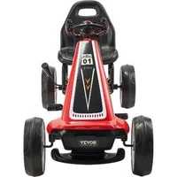 Kart-pentru-copii-cu-pedale-4-roți-scaun-reglabil-și-frână-de-mână-roșu