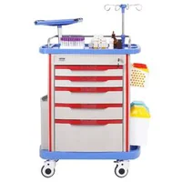 Cărucior-medical-mobil-cu-5-niveluri-5-sertare-și-2-coșuri-pentru-deșeuri