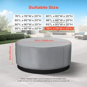 Prelată-rotundă-pentru-jacuzzi-Ø200-cm-protecție-completă-impermeabilă-gri