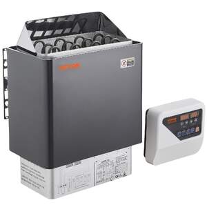 Sobă-electrică-pentru-saună-6-kW-control-digital-oțel-inoxidabil