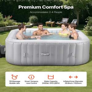 Cadă-cu-hidromasaj-pătrată-gonflabilă-pentru-4-6-persoane-Spa-de-grădină-portabil-185x185-cm