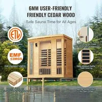 Saună-infraroșie-pentru-3-4-persoane-2580W-lemn-natural-centru-spa-de-familie
