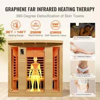 Saună-infraroșie-pentru-3-4-persoane-2580W-lemn-natural-centru-spa-de-familie