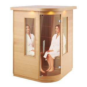 Saună-cu-infraroșu-pentru-două-persoane-1850-W-lemn-natural-spa-acasă