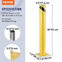 Stâlp-de-protecție-din-oțel-galben-înălțime-de-91-cm-țeavă-cu-diametrul-de-11-5-cm-cu-8-șuruburi-de-ancorare-ideal-pentru-zone-cu-trafic-intens