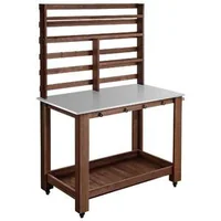 Masă-de-lucru-pentru-grădină-stație-cu-blat-din-oțel-inoxidabil-115x66-cm