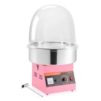 Mașină-pentru-vată-de-zahăr-cu-capac-de-protecție-1000W-roz
