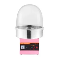 Mașină-pentru-vată-de-zahăr-cu-capac-de-protecție-1000W-roz