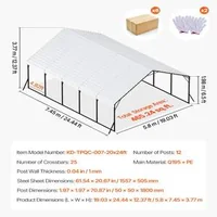 Copertină-metalică-pentru-automobile-5-8x7-5x3-77-metri-garaj-dublu-masiv-Heavy-Duty