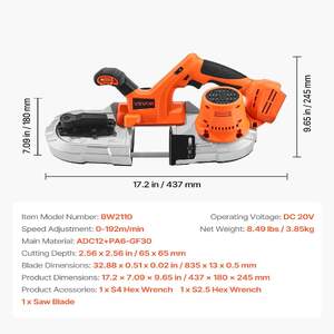 Fierăstrău-portabil-cu-bandă-fără-fir-de-20V-adâncime-de-tăiere-2-56-inci-0-92-m-min-motor-fără-perii-cu-viteză-variabilă-și-lumină-LED-pentru-tăiere