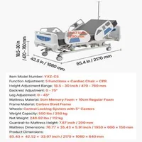 Pat-electric-premium-de-spital-cu-poziție-de-fotoliu-cardiac-CPR-și-Trendelenburg