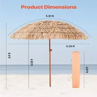 Umbrelă-Tiki-tropicală-cu-efect-de-paie-183-cm-pentru-plajă-și-terasă