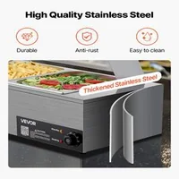 Bain-marie-profesional-pentru-bufet-1500W-cu-3-tăvi-și-capac-de-sticlă