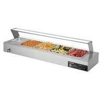 Bain-marie-electric-profesional-1500W-5-tăvi-1-2-cu-capac-din-sticlă