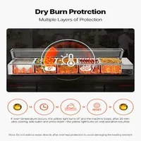 Bain-marie-electric-profesional-1500W-5-tăvi-1-2-cu-capac-din-sticlă