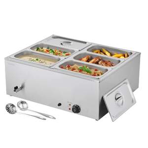 Bain-marie-profesional-pentru-bufet-1500W-6-tăvi-cu-capace