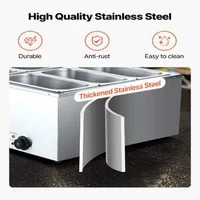 Bain-marie-profesional-pentru-bufet-1500W-6-tăvi-cu-capace