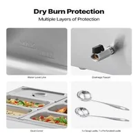 Bain-marie-profesional-pentru-bufet-1500W-6-tăvi-cu-capace