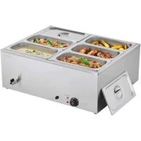 Bain-marie-profesional-pentru-bufet-1500W-6-tăvi-cu-capace