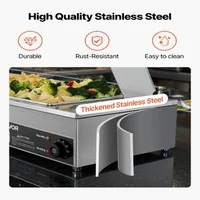 Bain-marie-electric-profesional-1500-W-3-tăvi-1-2-cu-capac-din-sticlă