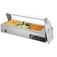 Bain-marie-electric-profesional-1500-W-3-tăvi-1-2-cu-capac-din-sticlă