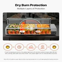 Bain-marie-electric-profesional-1500-W-3-tăvi-1-2-cu-capac-din-sticlă
