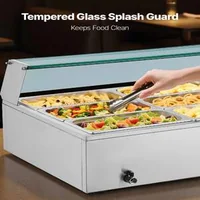 Bain-marie-electric-industrial-1700-W-12-tăvi-cu-capac-din-sticlă-și-polonice