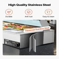 Bain-marie-electric-industrial-1700-W-12-tăvi-cu-capac-din-sticlă-și-polonice
