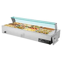 Bain-marie-electric-industrial-1700-W-12-tăvi-cu-capac-din-sticlă-și-polonice