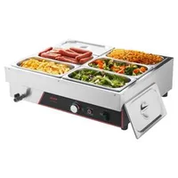 Bain-marie-electric-profesional-1500-W-6-tăvi-cu-capace-încălzire-rapidă