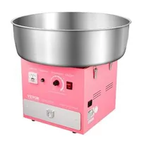 Mașină-profesională-pentru-vată-de-zahăr-1000W-roz-cu-bol-din-oțel-inoxidabil