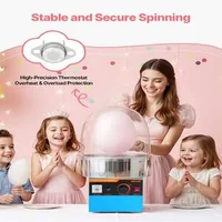 Mașină-profesională-pentru-vată-de-zahăr-cu-capac-de-protecție-1000W-albastră