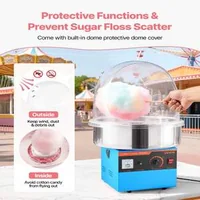 Mașină-profesională-pentru-vată-de-zahăr-cu-capac-de-protecție-1000W-albastră