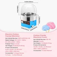 Mașină-profesională-pentru-vată-de-zahăr-cu-capac-de-protecție-1000W-albastră