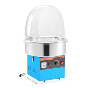 Mașină-profesională-pentru-vată-de-zahăr-cu-capac-de-protecție-1000W-albastră