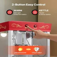 Mașină-profesională-de-popcorn-cu-cărucior-800-W-roșie