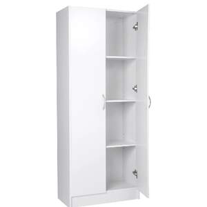 Dulap-de-bucătărie-pentru-alimente-înălțime-de-152-cm-independent-capacitate-de-50-kg-pe-fiecare-raft-cu-3-rafturi-2-reglabile-din-lemn-compozit-pentru-bucătărie-și-sufragerie