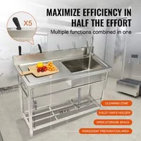 Chiuvete-profesionale-cu-o-cuvă-din-oțel-inox-100-120-cm-BATERIE-pentru-garaj-restaurant-spălătorie-certificate-NSF