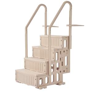 Scară-pentru-piscină-supraterană-4-trepte-până-la-181-kg-Culoare-Taupe