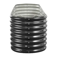 Pat-de-grădină-oval-din-metal-2-4-x-0-6-x-0-6-m-gri-închis-adânc