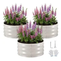 Set-de-3-straturi-rotunde-metalice-de-grădină-60-x-30-cm-bej
