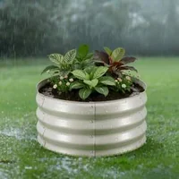 Set-de-3-straturi-rotunde-metalice-de-grădină-60-x-30-cm-bej