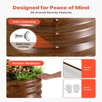 Set-de-2-straturi-ovale-metalice-de-grădină-120-x-60-x-30-cm-cu-aspect-de-lemn-închis
