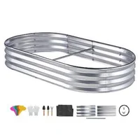 Strat-metalic-galvanizat-de-grădină-182-x-92-x-28-cm-argintiu