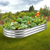 Strat-metalic-galvanizat-de-grădină-182-x-92-x-28-cm-argintiu